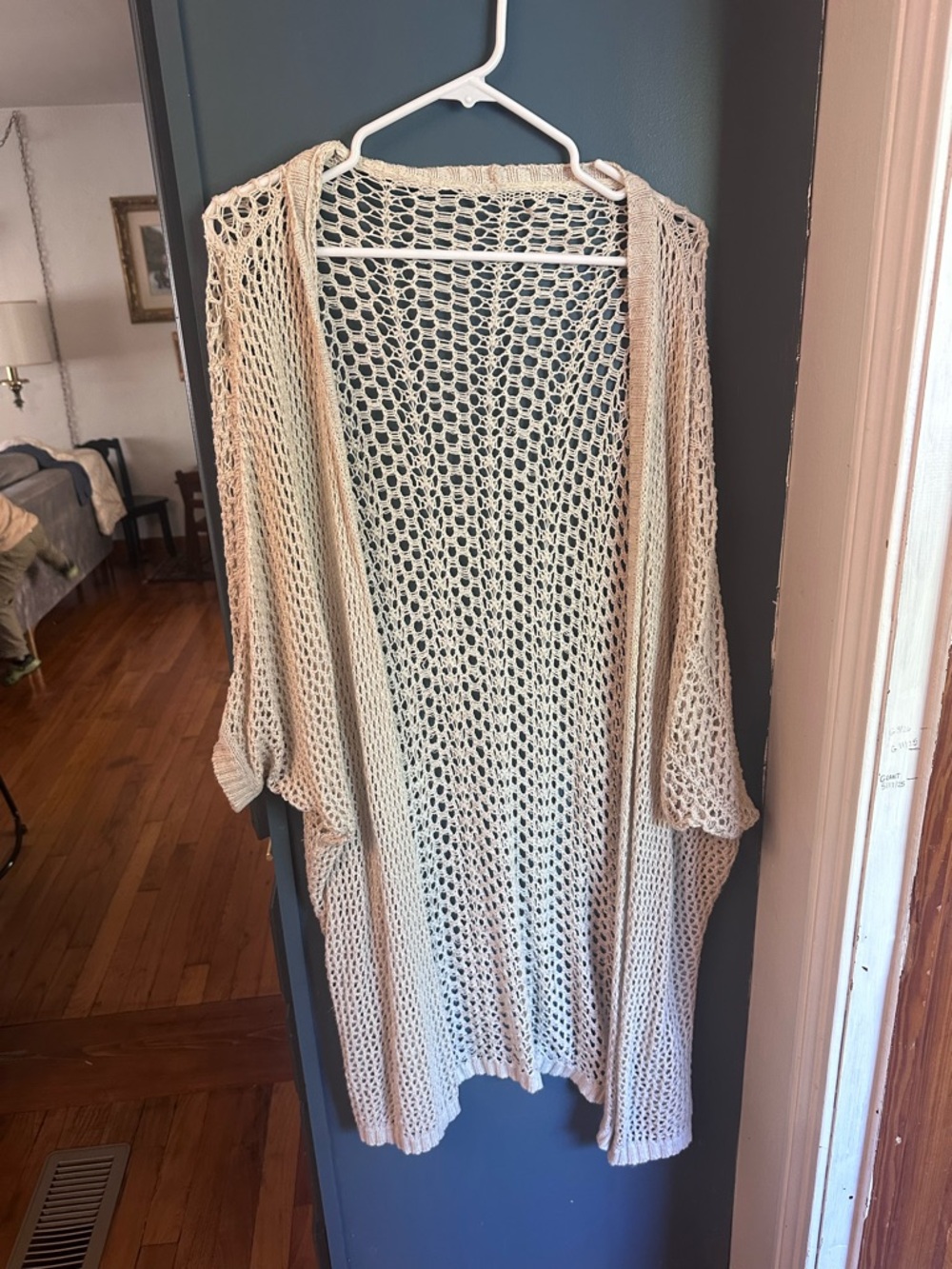 Lightweight Open-Knit Cream Women's Sweater Cardigan
